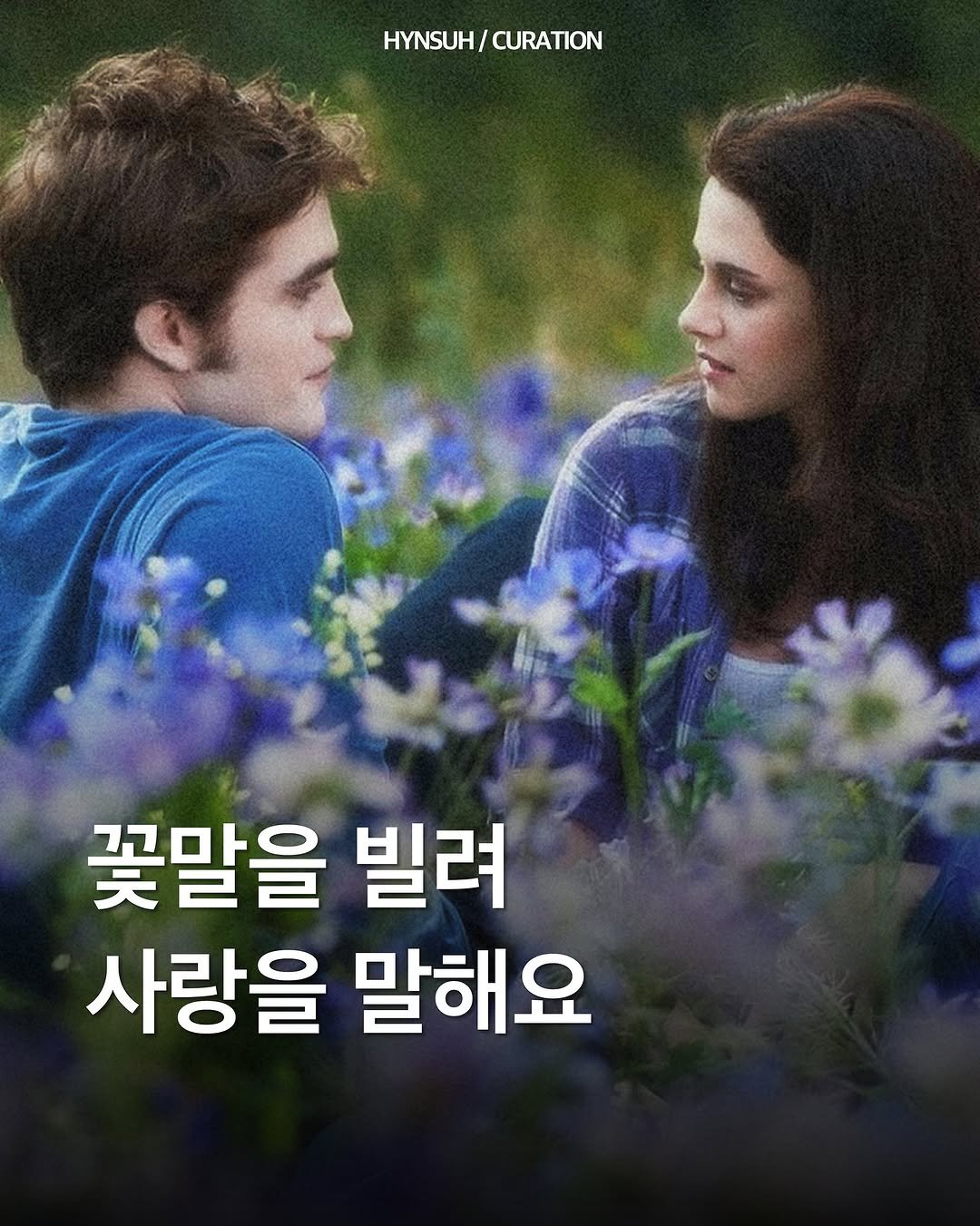 Photo by 김현서 on October 31, 2025. May be an image of pie and text that says 'HYNSUH/ HYNSUH/CURATION CURATION 꽃말을 빌려 사랑을 말해요'.