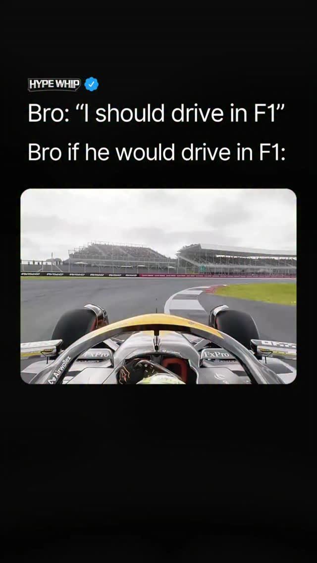hypewhip 게시물 이미지: @ bro 😭

The official EA Sports F1 series...