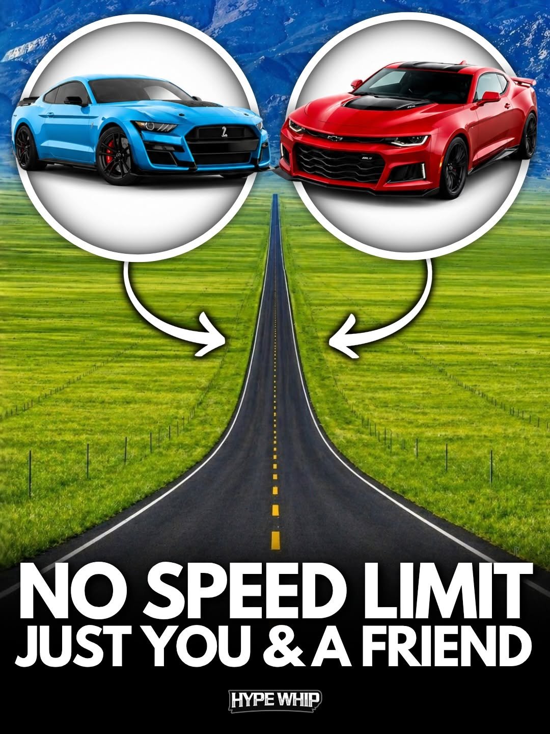 Photo shared by HYPEWHIP on April 27, 2026 tagging @hypewhip. May be an image of car, wheel, poster, blower, road and text that says 'FOIT NO SPEED LIMIT JUST YOU &A & A FRIEND HYPEWHIP HYPE WHIP'.
