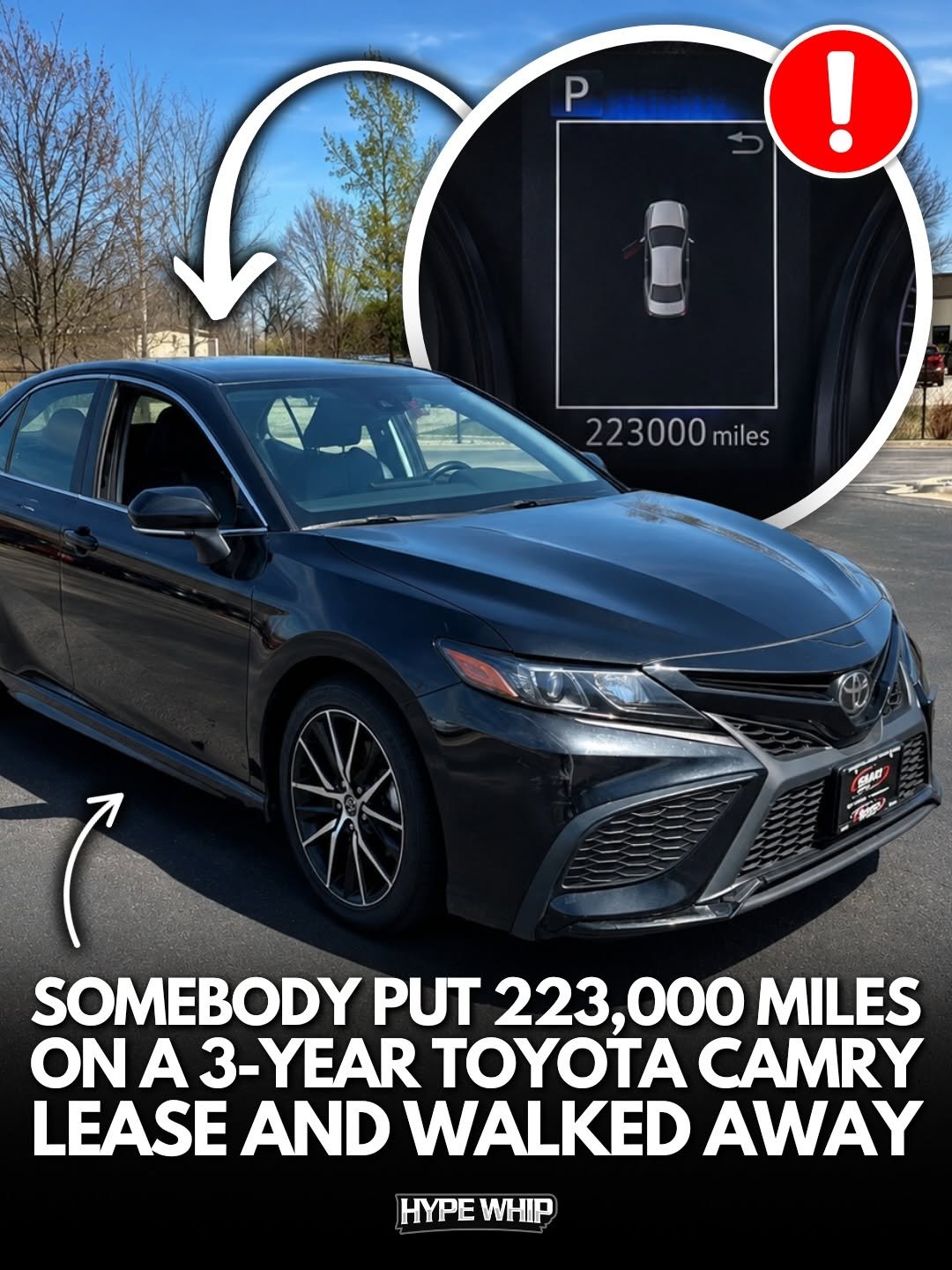 hypewhip 게시물 이미지: ❗️A leased 2023 Toyota Camry was returned...