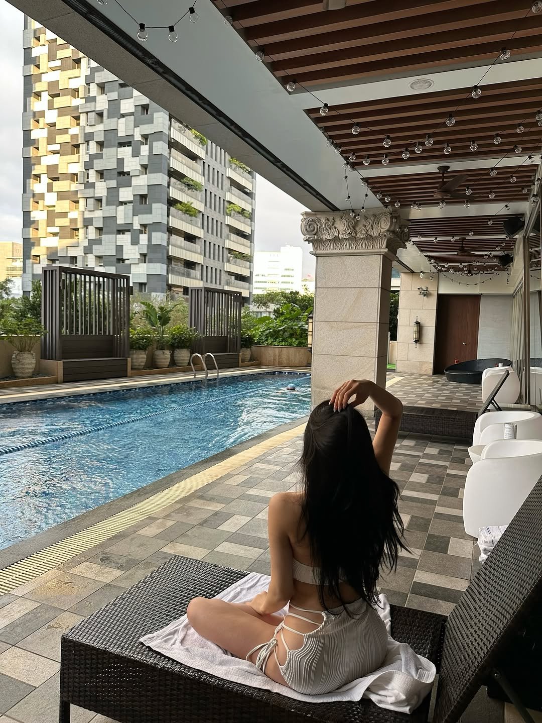 Photo by 김현아 on January 19, 2026. May be an image of pool, cabana, outdoors and text.