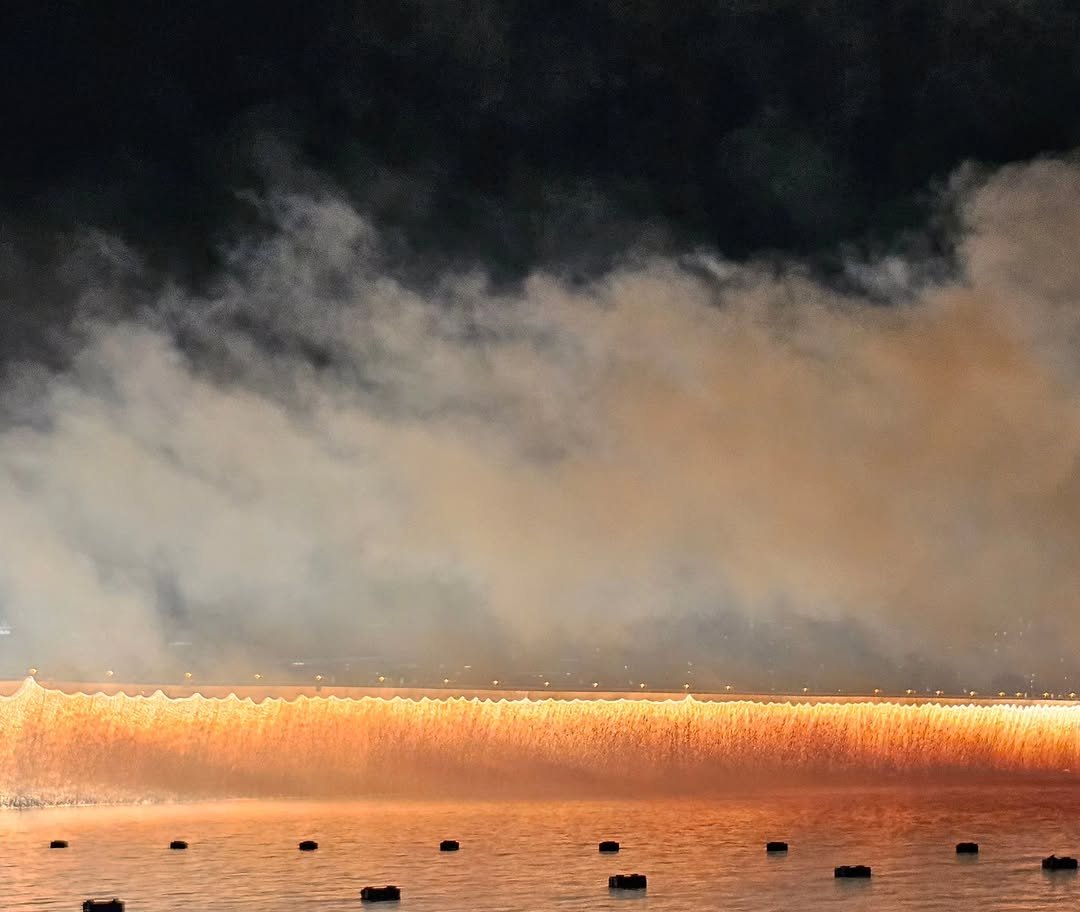 Photo by Hyunjoon Yoo on September 27, 2025. May be an image of goose, mallard, waterfowl, fire and text.