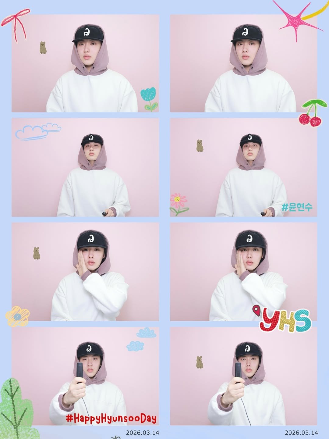 Photo by 윤현수 Yoon Hyunsoo on March 15, 2026. May be an image of ‎text that says '‎ခ - ב I سسسه ခ 樂 ב #윤현수 လ a 2N SHS #HappyHyunsooDay 2026.03.14 2026. 2026.03.14‎'‎.