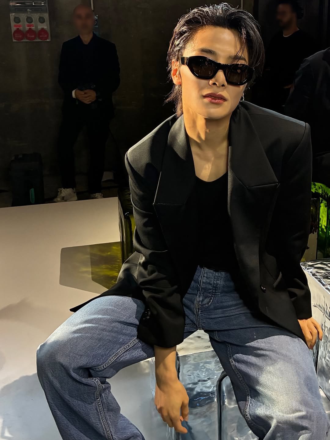 Photo by I.N on September 27, 2025. May be an image of eyewear, bolo tie, blazer and text.