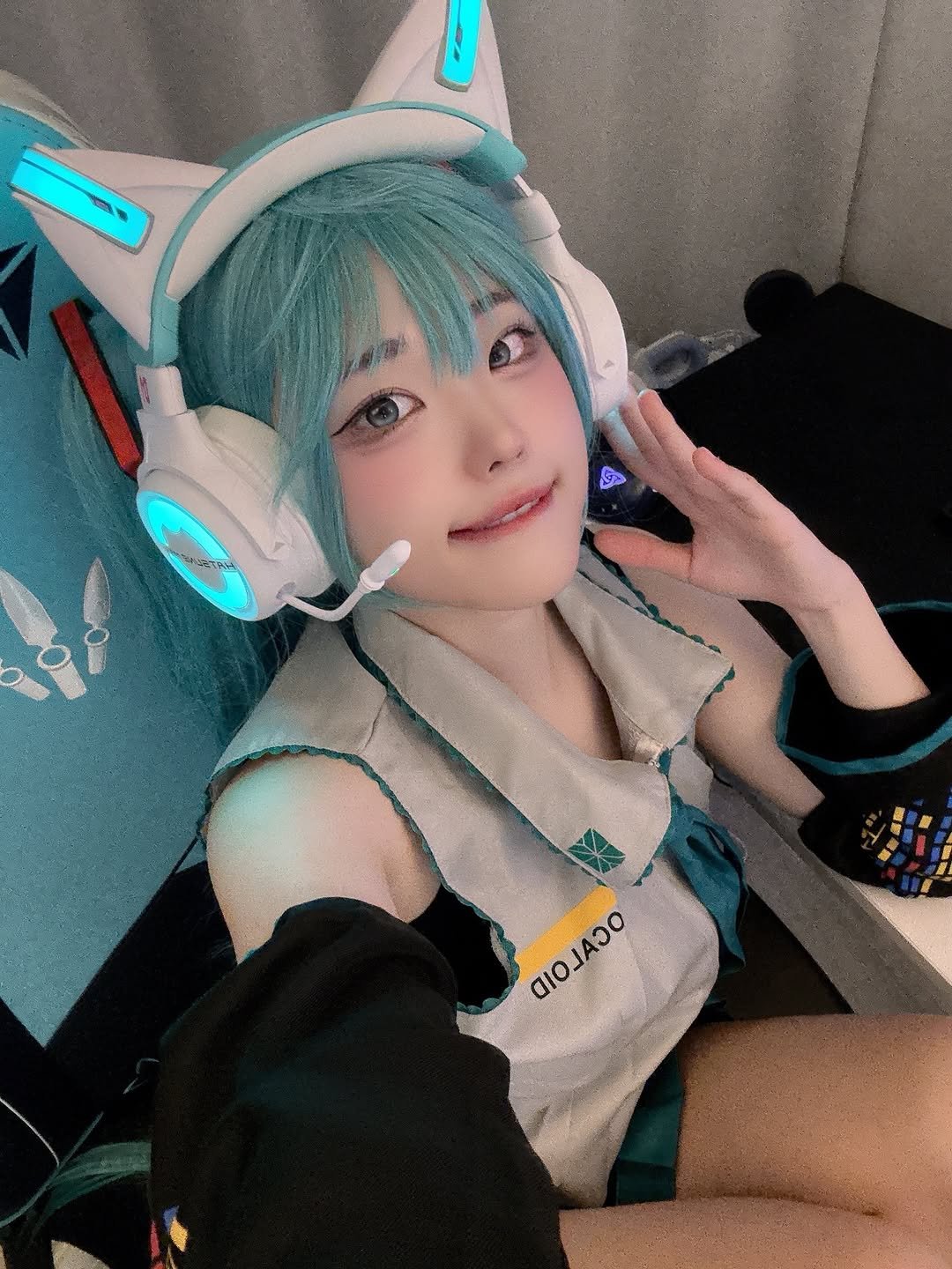 Photo shared by Hina ひな on July 31, 2025 tagging @yowu.chan. May be an anime-style image of one or more people, makeup and costume.