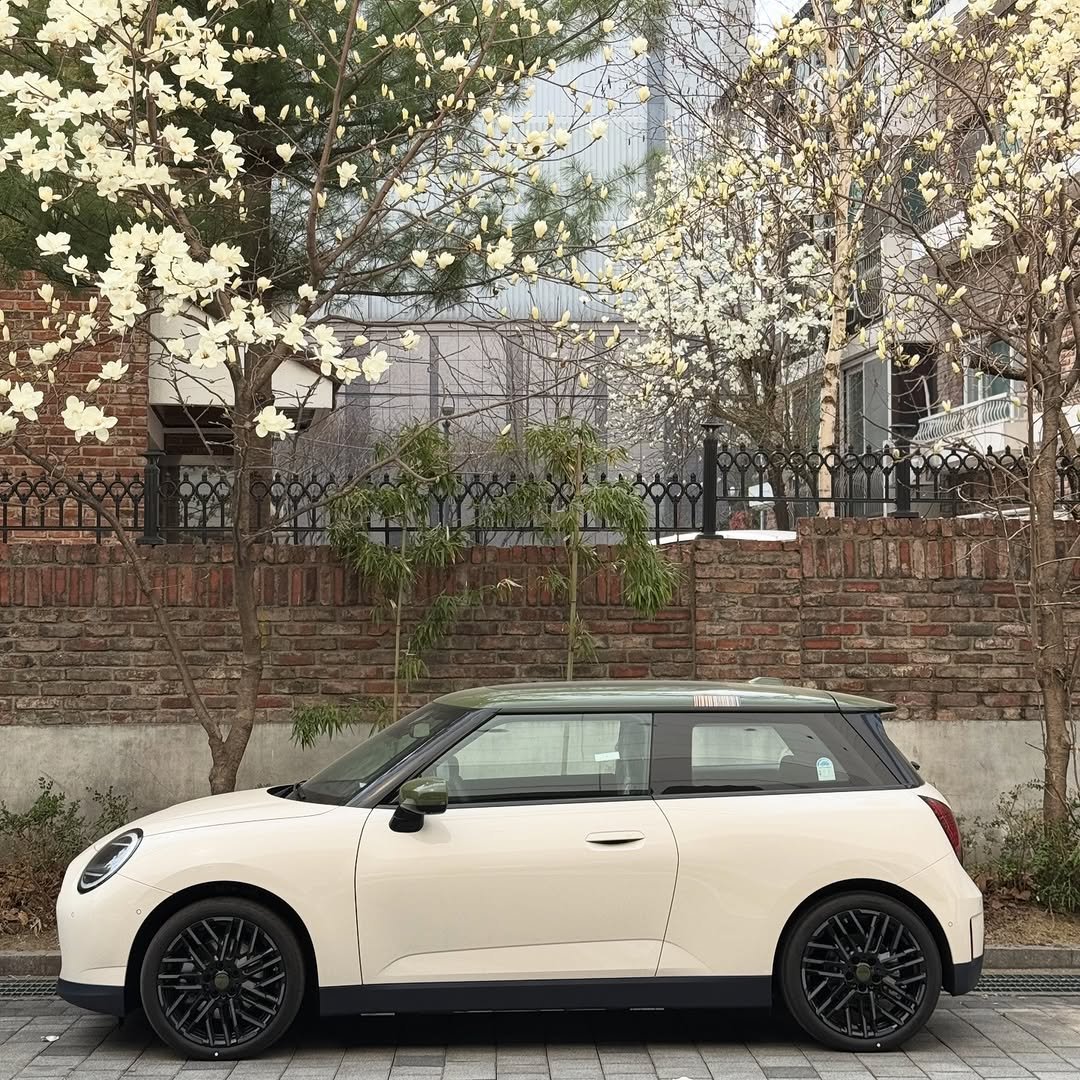 Photo shared by 미니쿠퍼 김은지팀장 on March 28, 2026 tagging @mini, @mini.korea.official, and @with._.mini. May be an image of car, wheel and text.