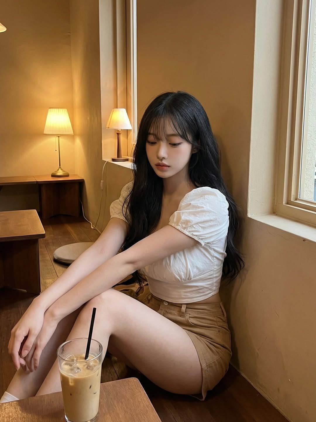 Photo by 세연 Seyeon🐶 on January 28, 2026. May be an image of one or more people, hair, miniskirt, cornflower and text.