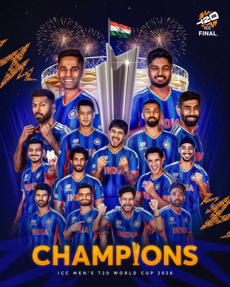 Photo by Sunny Deol on March 08, 2026. May be an image of cricket, poster and text.