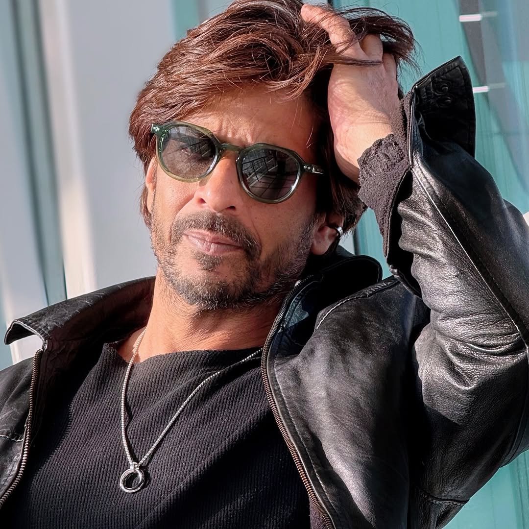 Photo shared by Ibrahim qadri on January 10, 2026 tagging @iamsrk, and @ibrahim__qadri. May be a selfie of one or more people, beard, hair, people smiling, wrist watch, sunglasses and text.