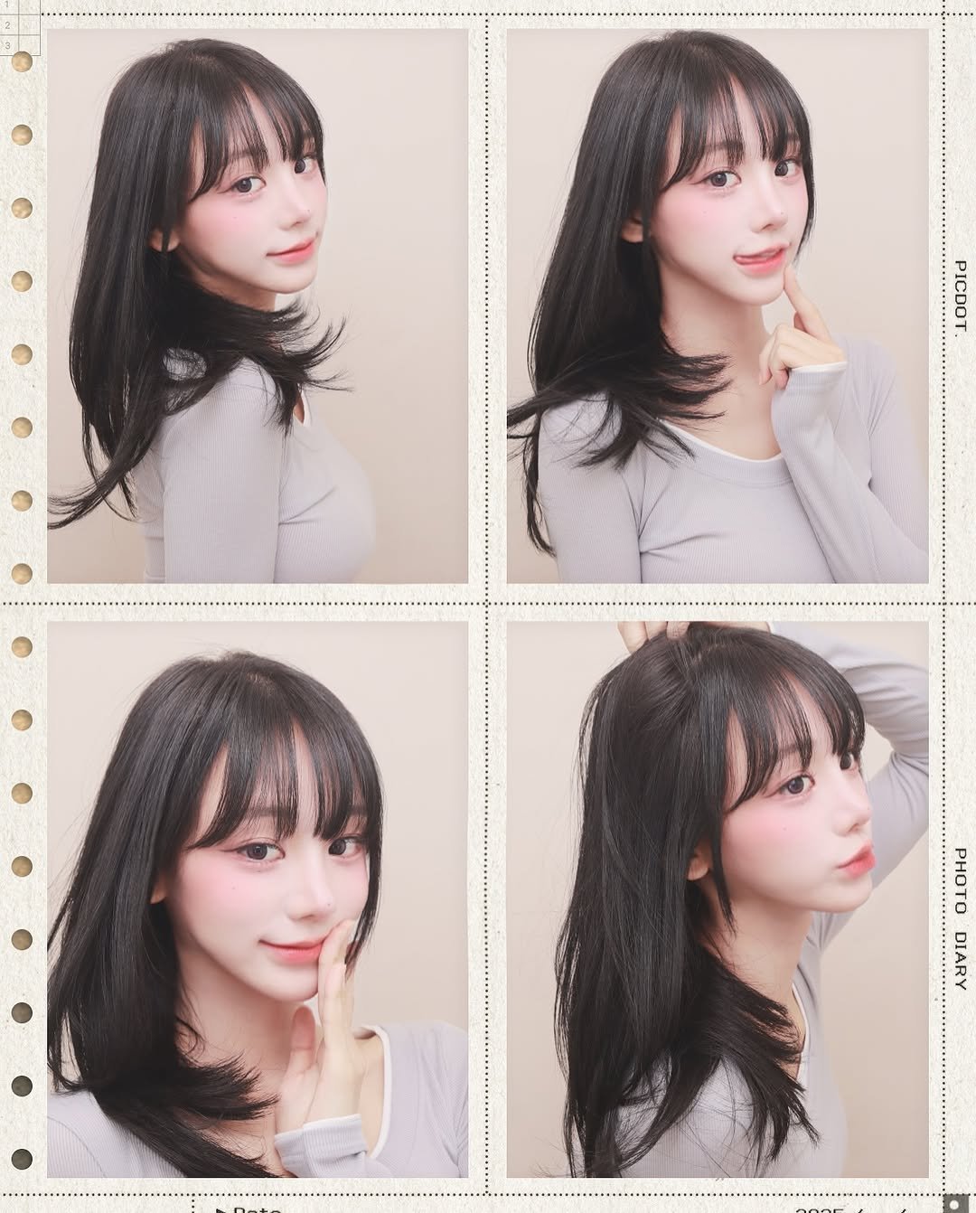 Photo by 오연하 on April 25, 2025. May be an image of 4 people, hair and text.