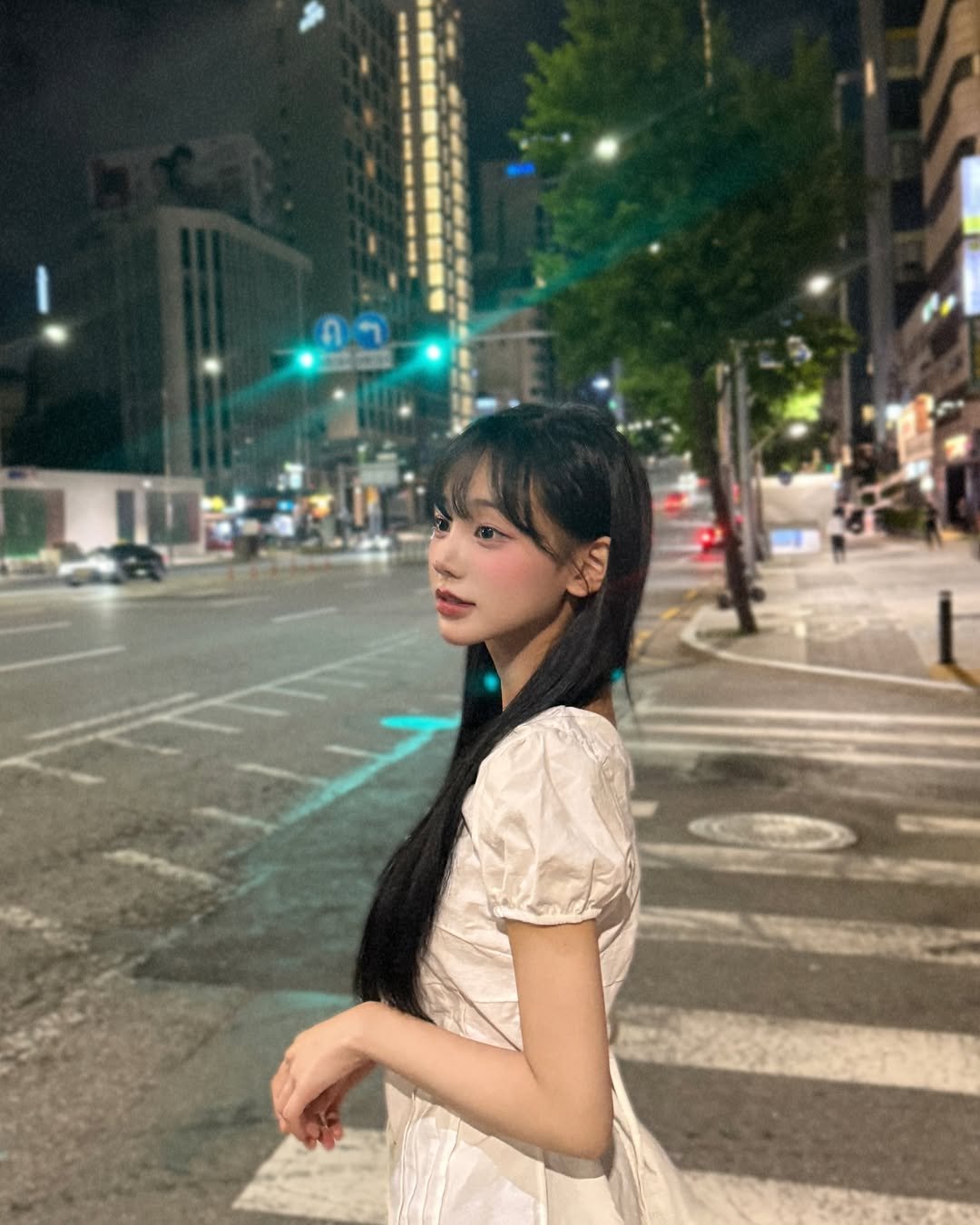 Photo by 오연하 on July 02, 2025. May be an image of 1 person, hair, street and text.