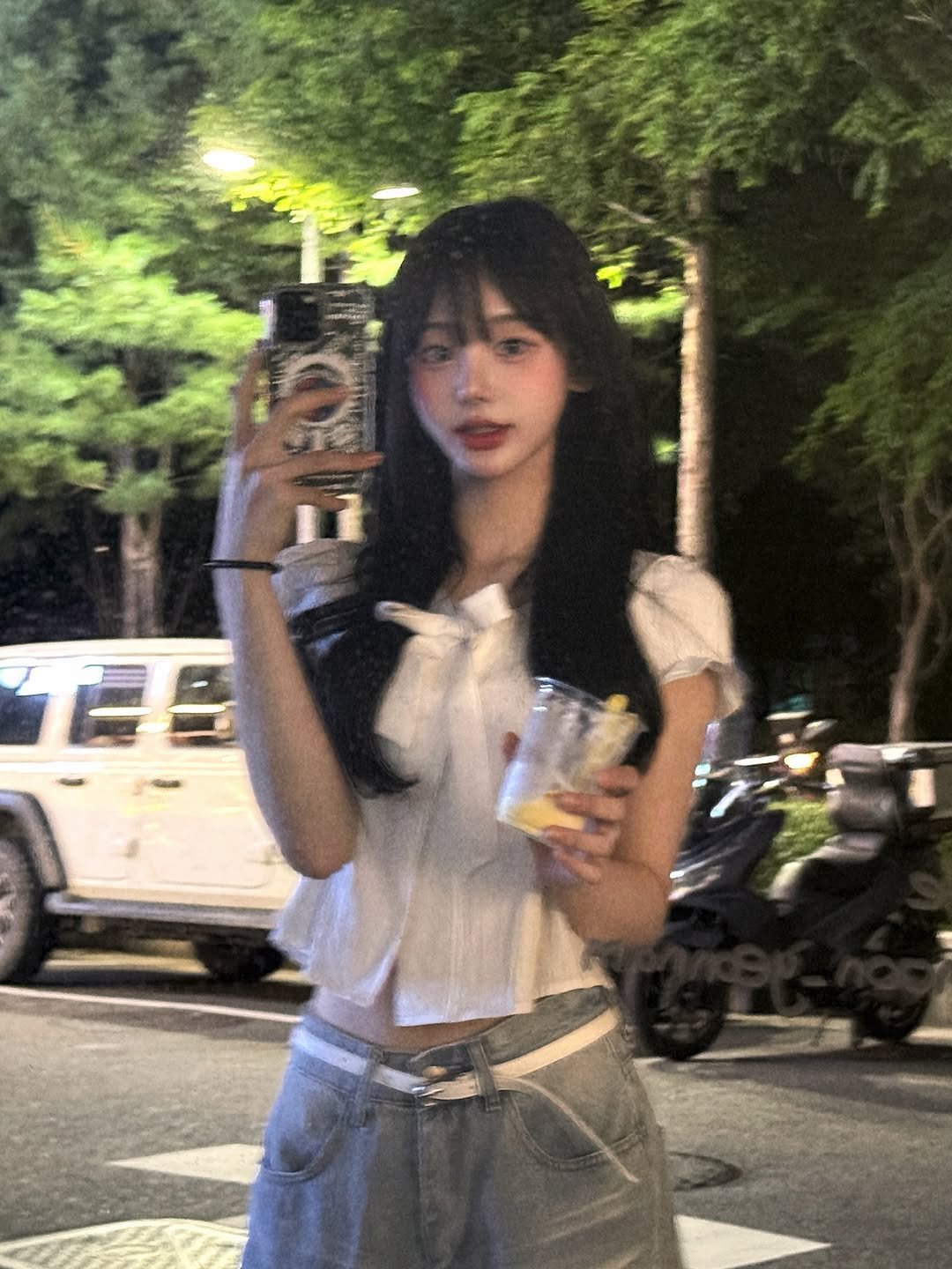 Photo by 오연하 on August 12, 2025. May be an image of 1 person, hair, top and text.