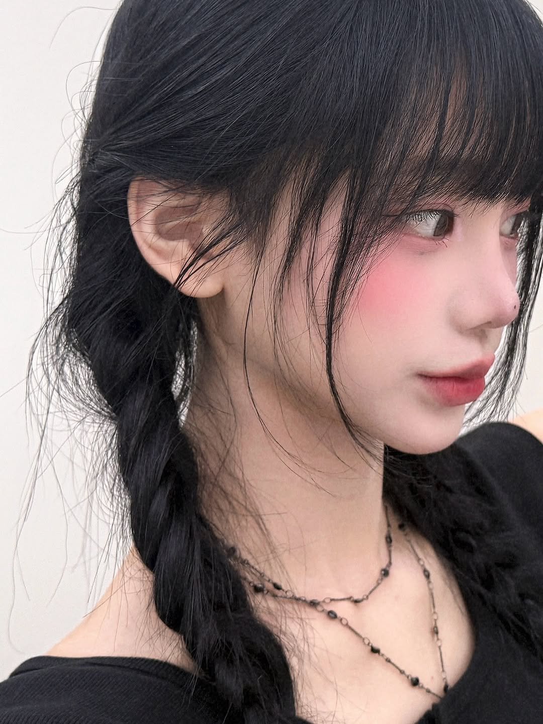 Photo shared by 오연하 on August 17, 2025 tagging @thesunonly. May be an image of 1 person, braids and text.