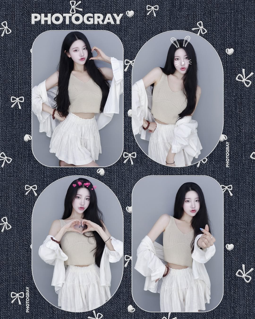 Photo by 숨니 on August 05, 2025. May be an image of ‎4 people, hair, costume, dress, top and ‎text that says '‎PHOTOGRAY کاه > PHOTOGRAY‎'‎‎.