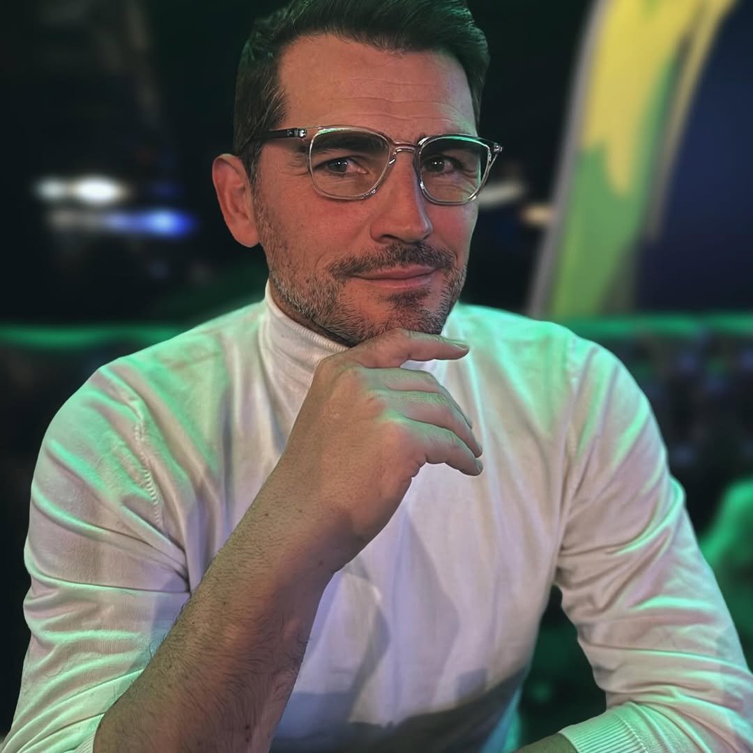 Photo by Iker Casillas in Madrid, Spain. May be an image of one or more people, beard, hair, turtleneck, sunglasses and text.