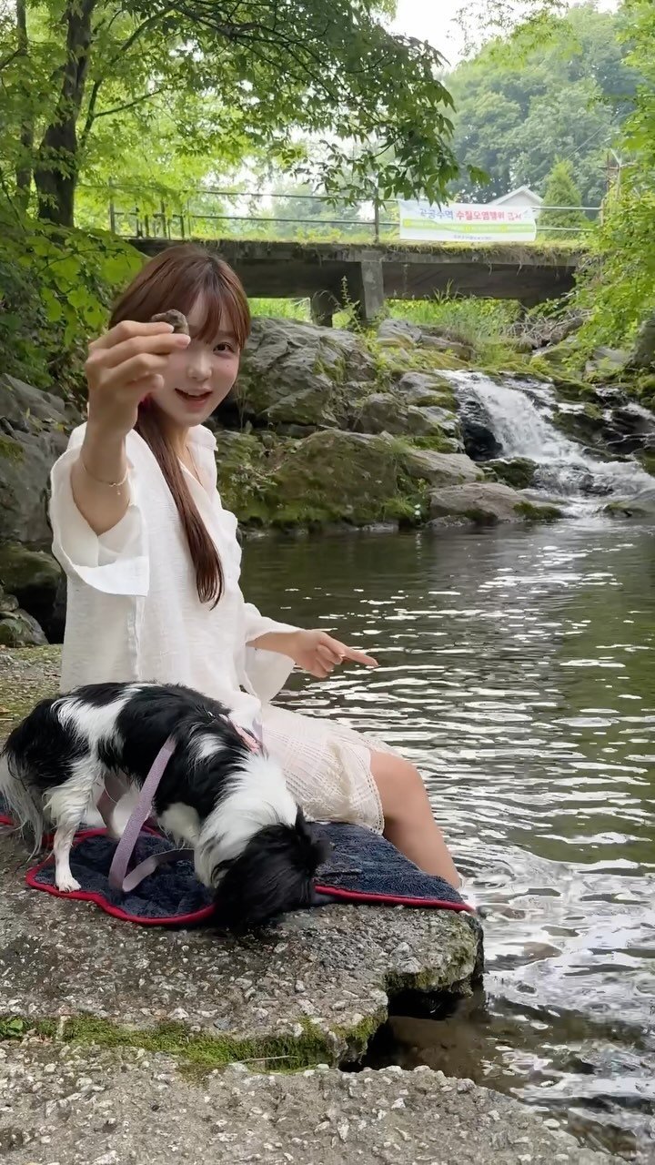 iloveunee 게시물 이미지: 인생 첫 물수제비 🫣🪽🫧