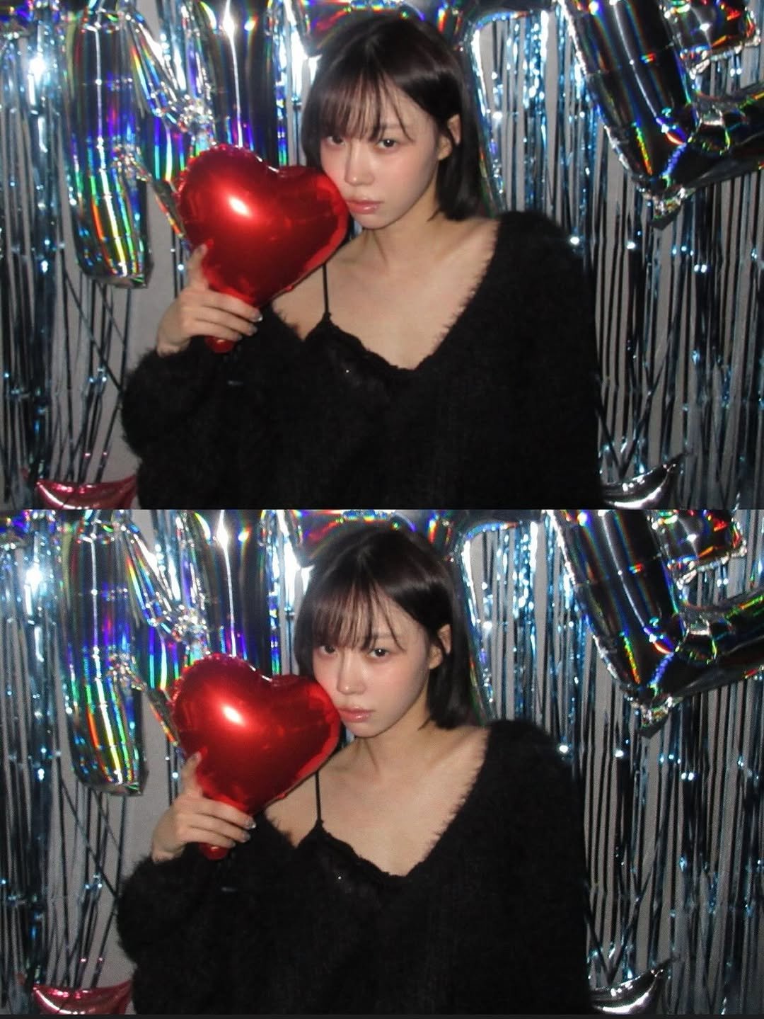 Photo by WINTER on January 01, 2026. May be an image of one or more people, bangs, heart and text.