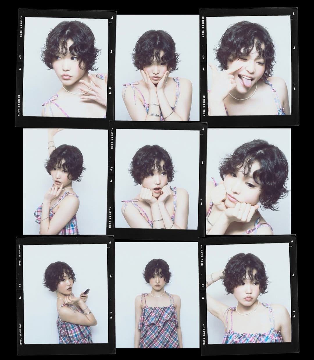 Photo by 광주미용실 인더미러 원장 정인 / 광주히피펌 빈티지펌 허쉬컷 굵은히피펌 in 동명동 Dongmyeongdong. May be an image of one or more people, hair, polaroid and text.