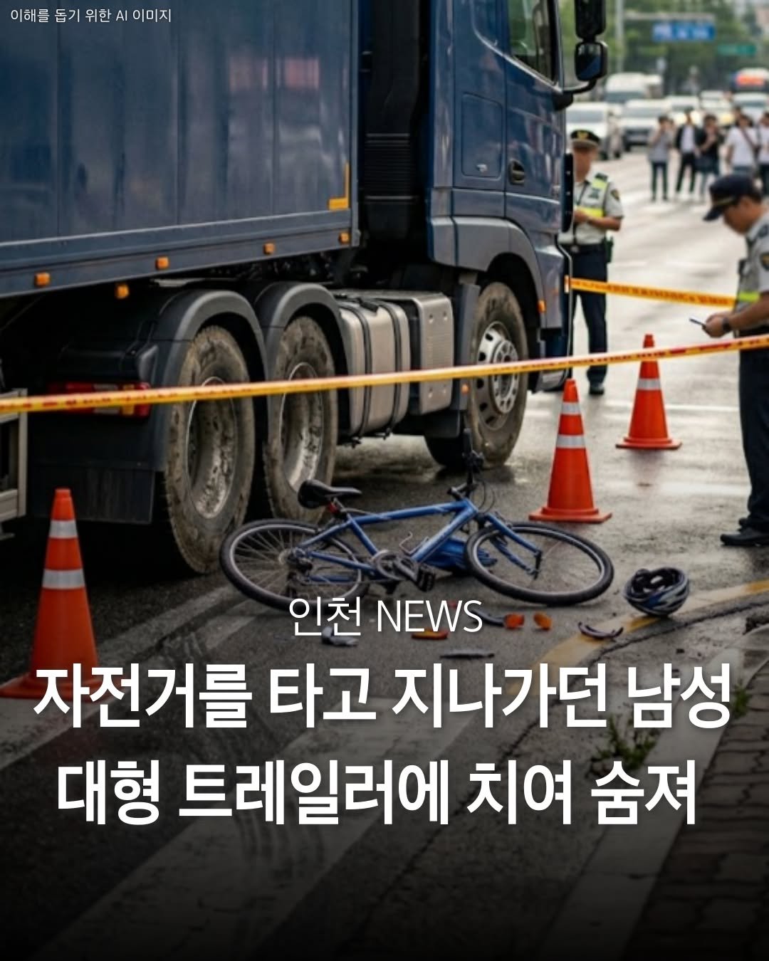 incheon_hotp 게시물 이미지: 인천 연수구 교차로서 트레일러와 자전거 충돌… 60대 운전자 입건

언론 보도에...
