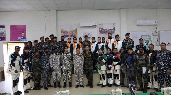 Photo by Indian Coast Guard on February 06, 2026. May be an image of one or more people, military uniform and text.