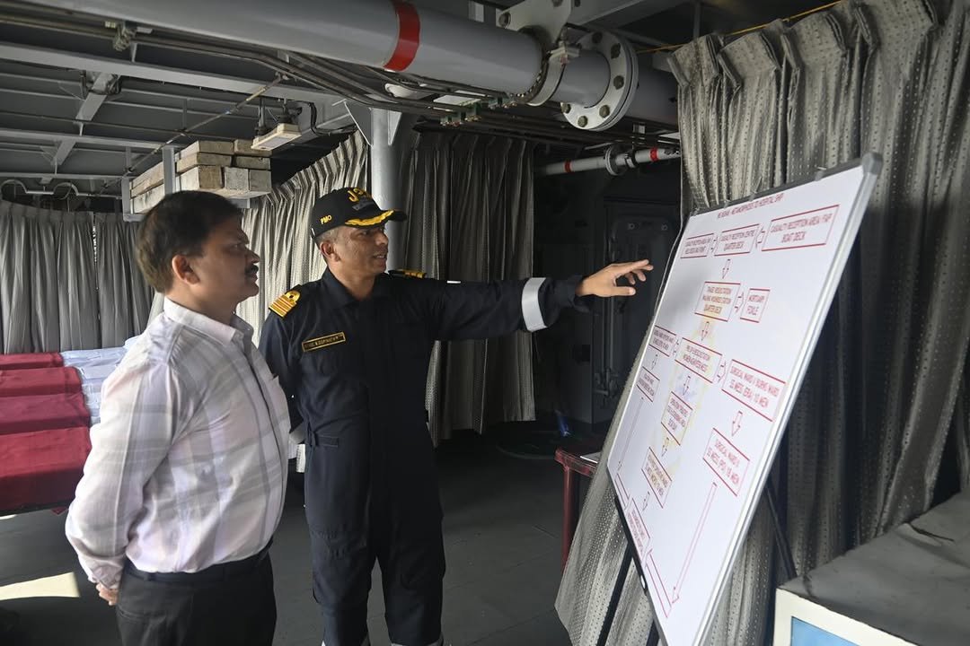 Photo by Indian Navy Official Account on January 14, 2026. May be an image of aircraft, radar and text.