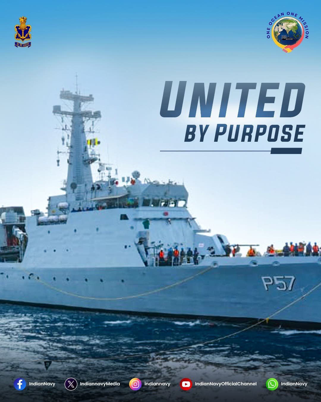 Photo by Indian Navy Official Account on March 21, 2026. May be an image of poster and text.