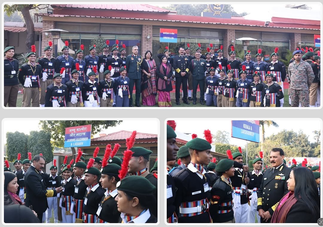 Photo by Indian Navy Official Account on January 15, 2026. May be an image of standing, military uniform and text.