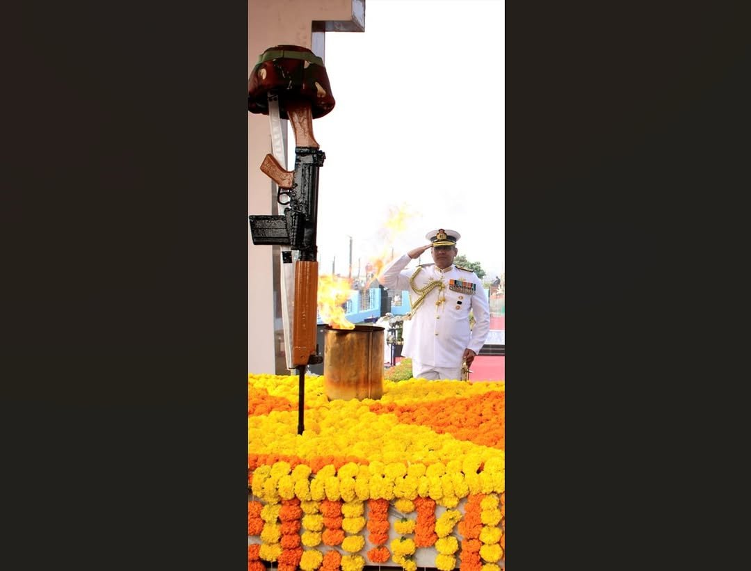 Photo by Indian Navy Official Account on December 04, 2025. May be an image of scarecrow, sugarcane and text.