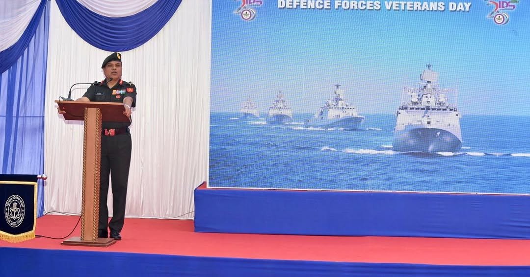 Photo by Indian Navy Official Account on January 15, 2026. May be an image of submarine, dais and text.