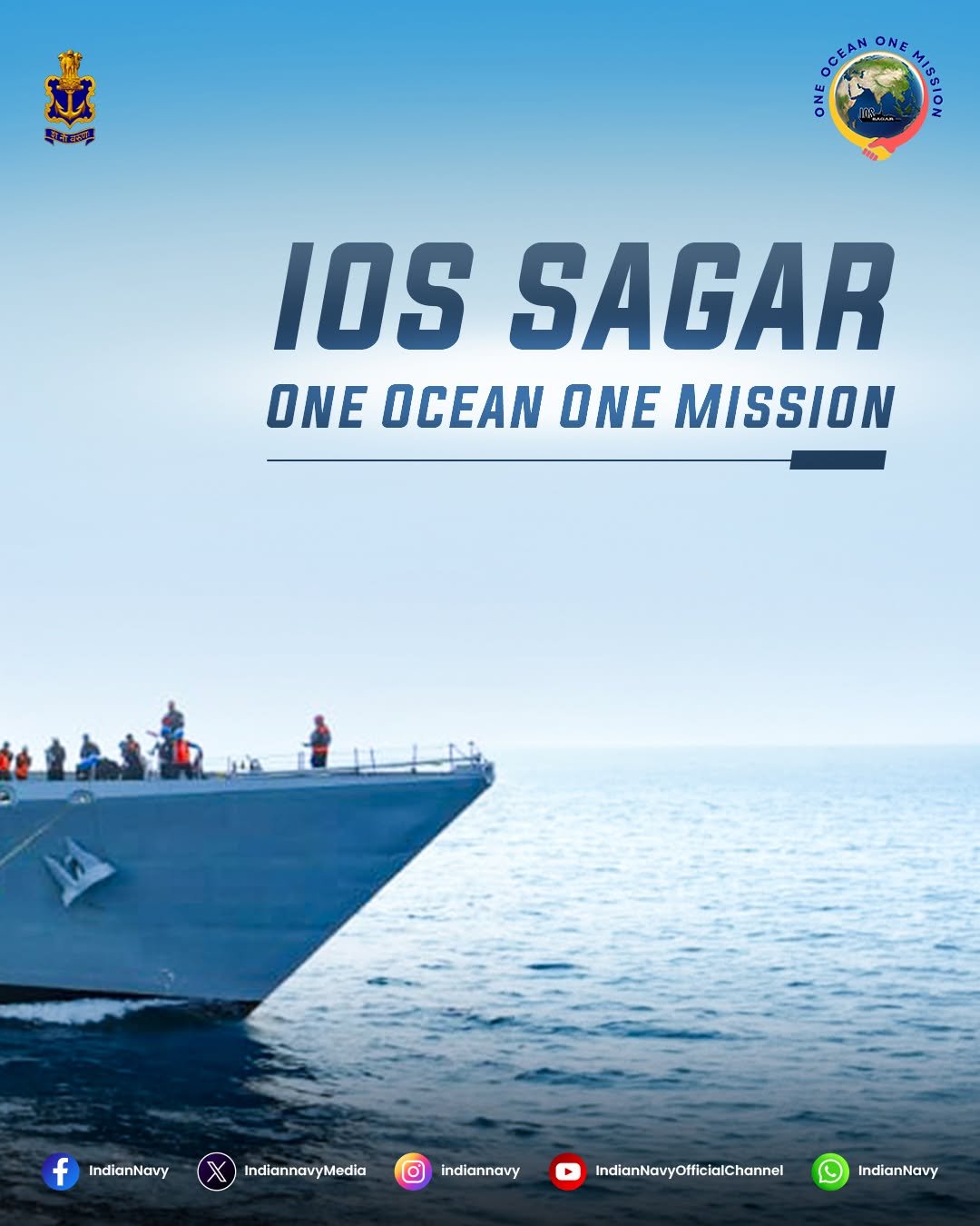 Photo by Indian Navy Official Account on March 21, 2026. May be an image of ‎submarine, poster and ‎text that says '‎与定 انم o OCEAN EAN ONE DiE O IOS SAGAR ONE OCEAN ONE MISSION f IndianNavy IndlannavyMedla Indiannavy IndlanNavyofficlaiChannel IndianNavy‎'‎‎.