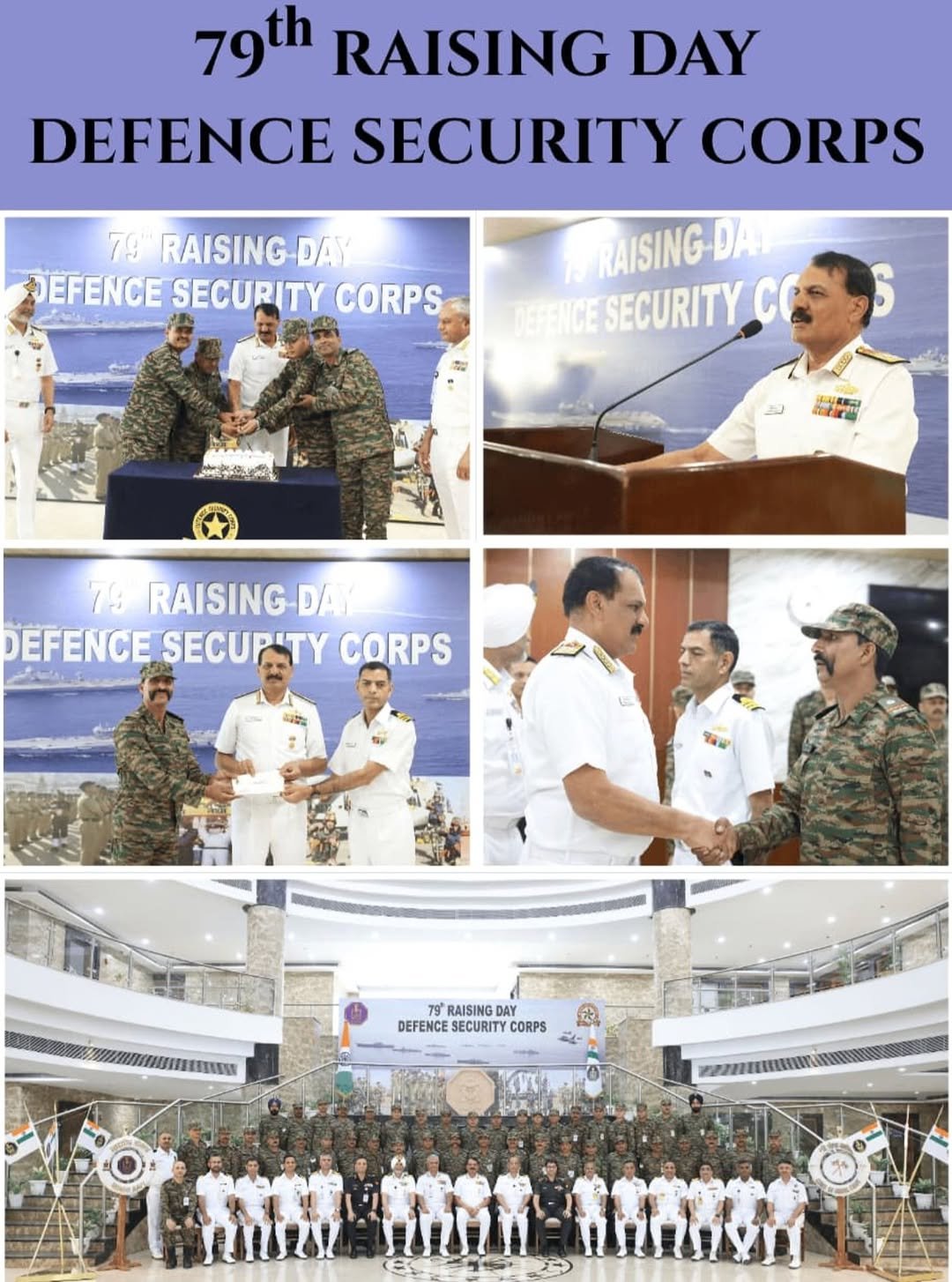 Photo by Indian Navy Official Account on March 03, 2026. May be an image of military uniform, poster, office and text that says '79th RAISING DAY DEFENCE SECURITY CORPS 79 RAISING-DAY DEFENCE SECURITY CORPS RAISING DA DESENCE SECURITY DESICESECURITY_CO CO 79 RAISING-DA DEFENCESECUPTY DEFENCE CESECUP'TY CORPS DEFENCESECURUTYCORPS 2L- 79 RAISING DAY さ、 DEFENCE SECURITY CORPS H'.