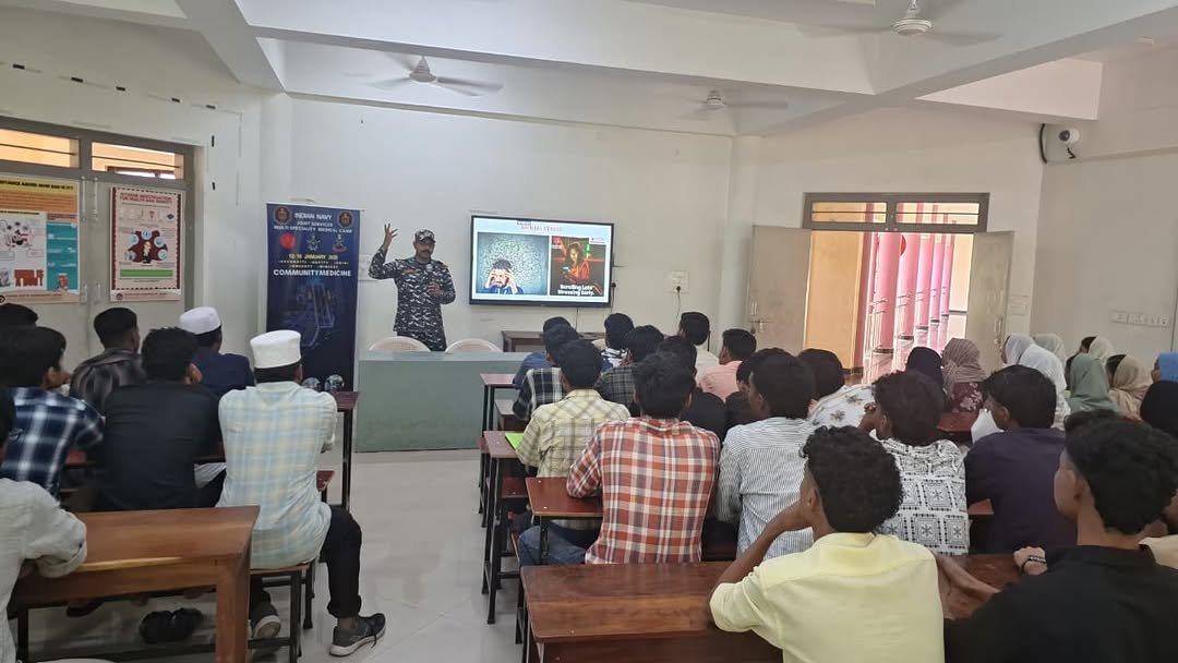 Photo by Indian Navy Official Account on January 14, 2026. May be an image of studying and text.