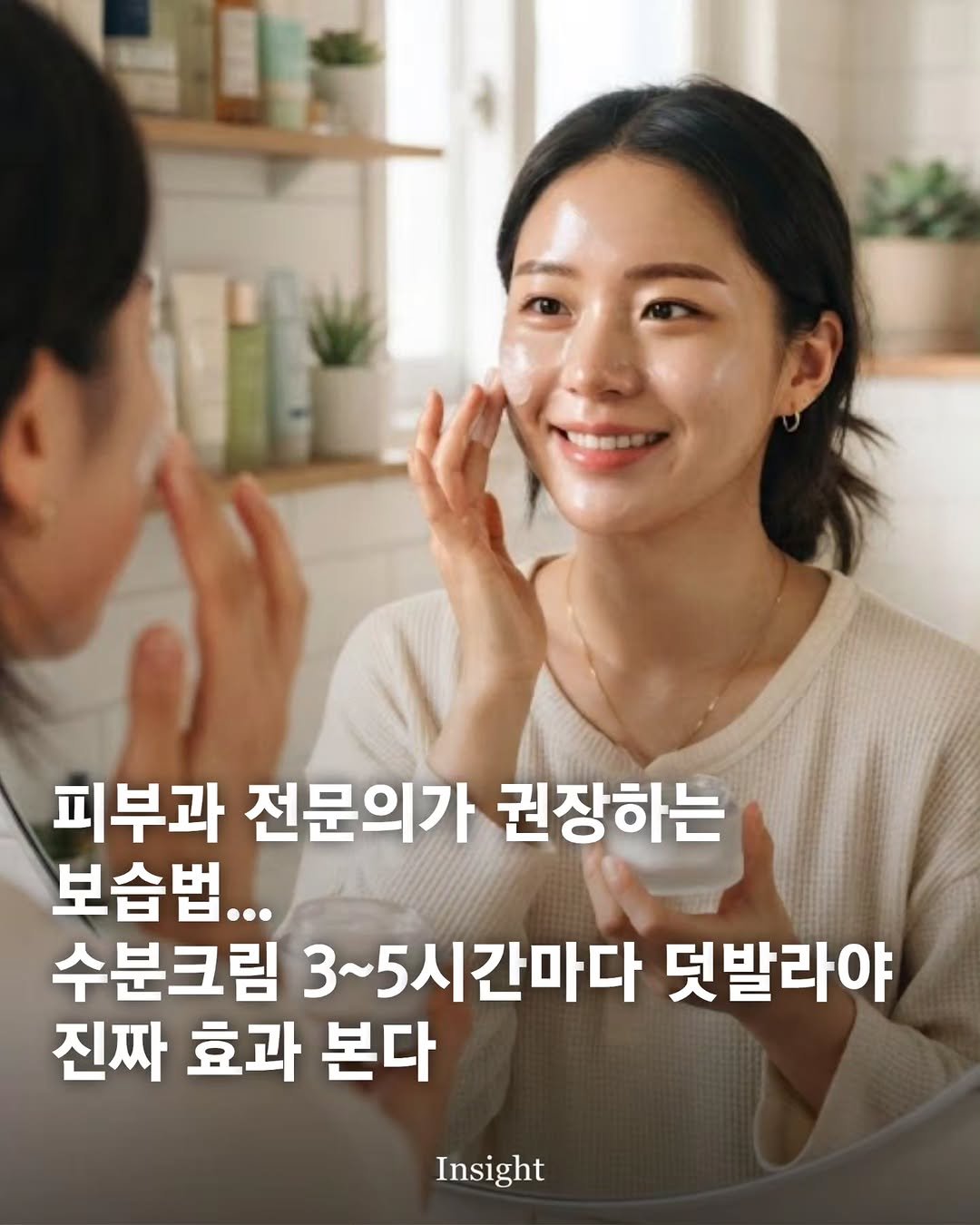 insight.co.kr_life 게시물 이미지: 피부과 전문의가 권장하는 보습법... 수분크림 3~5시간마다 덧발라야 진짜 효과...