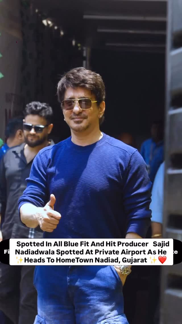 instantbollywood 게시물 이미지: Sajid Nadiadwala was 
 seen at the airport,...