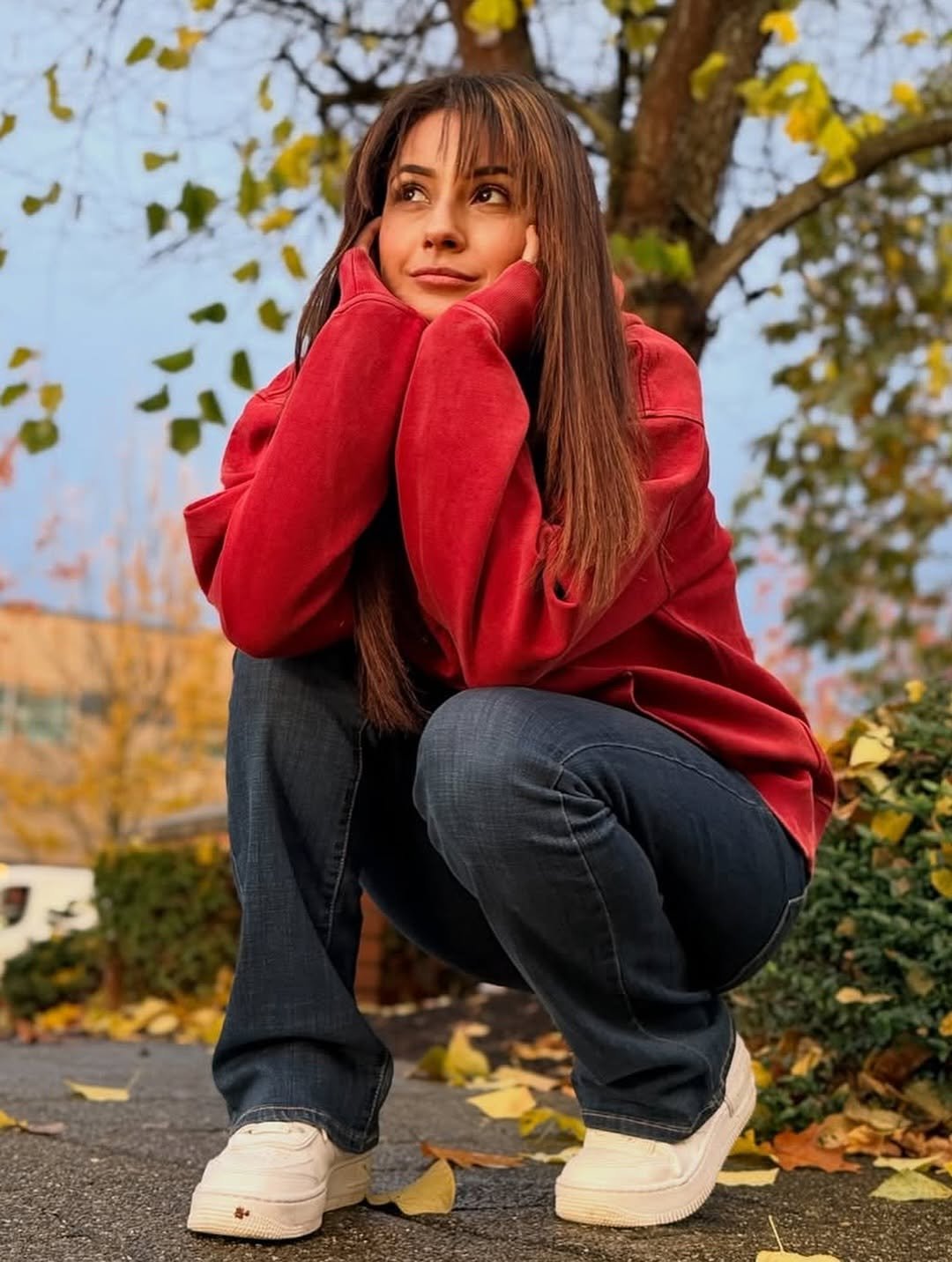 Photo shared by Instant Bollywood on November 13, 2025 tagging @instantbollywood. May be an image of fleece, cardigan, turtleneck, park, curb and text.