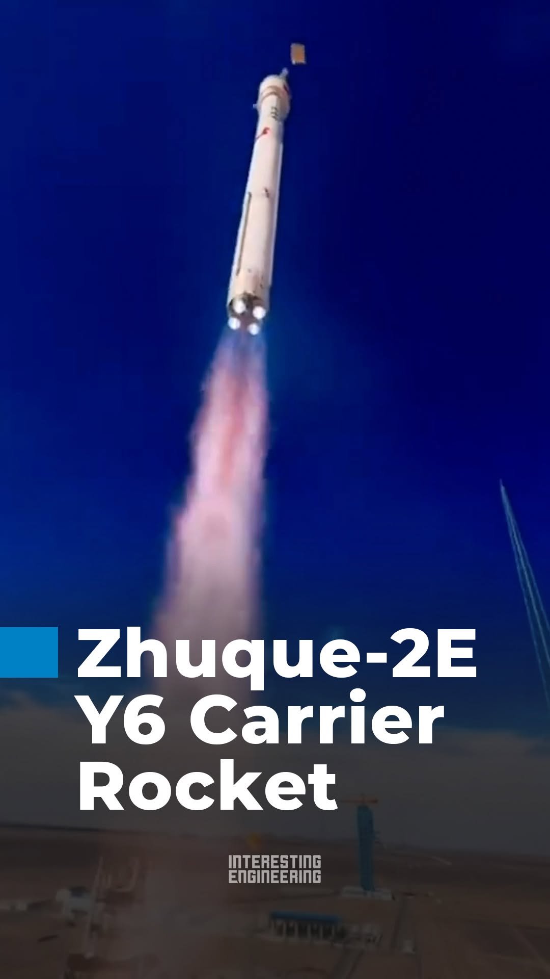interestingengineering 게시물 이미지: The Zhuque-2E Y6 carrier rocket successfully...