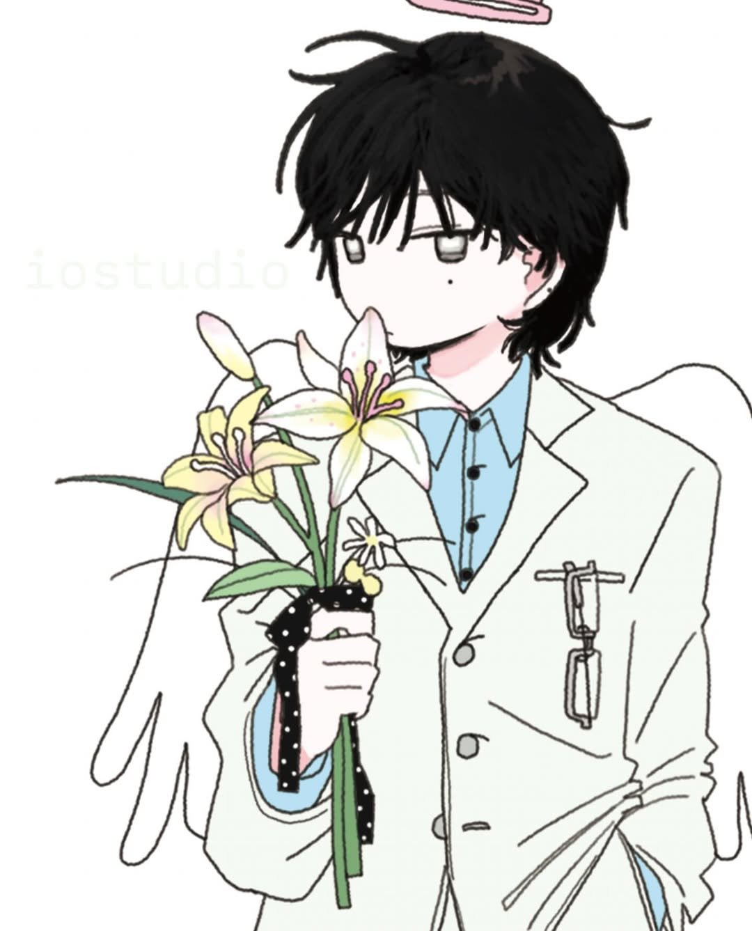 Photo by 아이오스튜디오 ◝✩ on February 07, 2026. May be a doodle of white lily, lily and text.