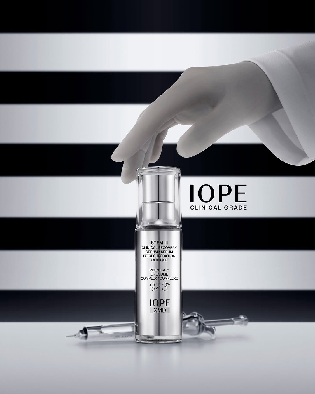 Photo shared by IOPE US on February 26, 2026 tagging @sephora, and @iope_official. May be an image of fragrance, hair product, cosmetics, lotion and text that says 'IOPE CLINICAL CLINICALGRADE GRADE STEMIII ECOVERY m LINICAL ECOVERY SEBURA _ EERUM RECUP PC BOLE te LATU COMPLES CCM รว CHPLEX FXE 92.3* IOPE E XMD'.