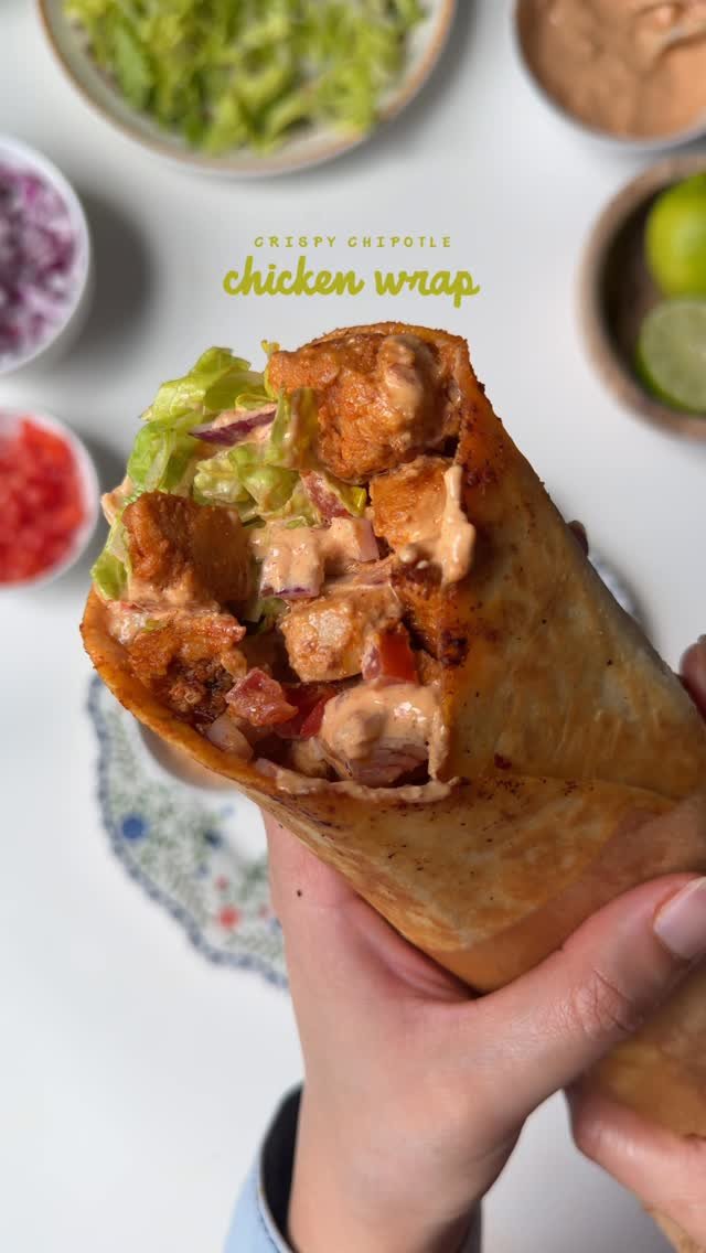 iramsfoodstory 게시물 이미지: Crispy chipotle chicken wrap 🌯 

Ingredients...