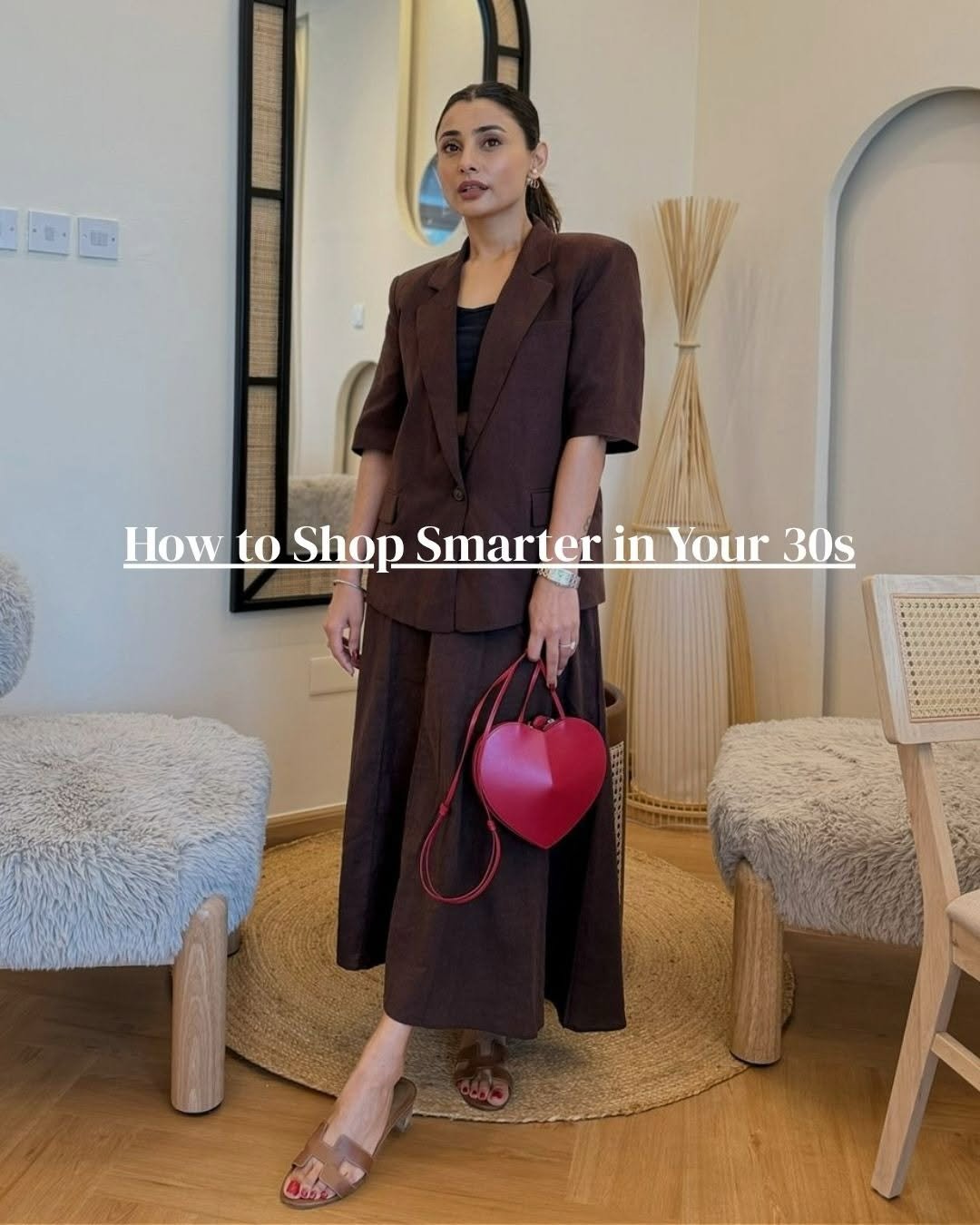 Photo by Ishita Saluja | Personal Stylist | Image Consultant on November 22, 2025. May be an image of blazer, top, outerwear, turtleneck, cardigan, dress and text that says 'How low.toShop.SmarterinYour30 to Shop Smarter in Your 30s'.