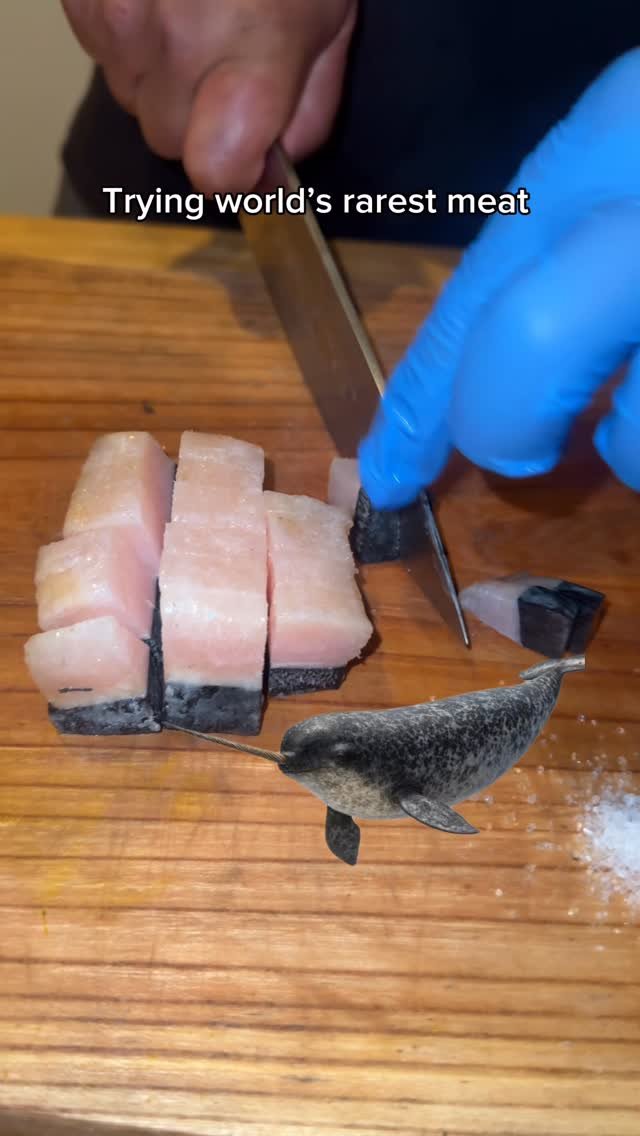 islandcatchandcook 게시물 이미지: Trying world’s rarest meat 

#narwhal #inuit...