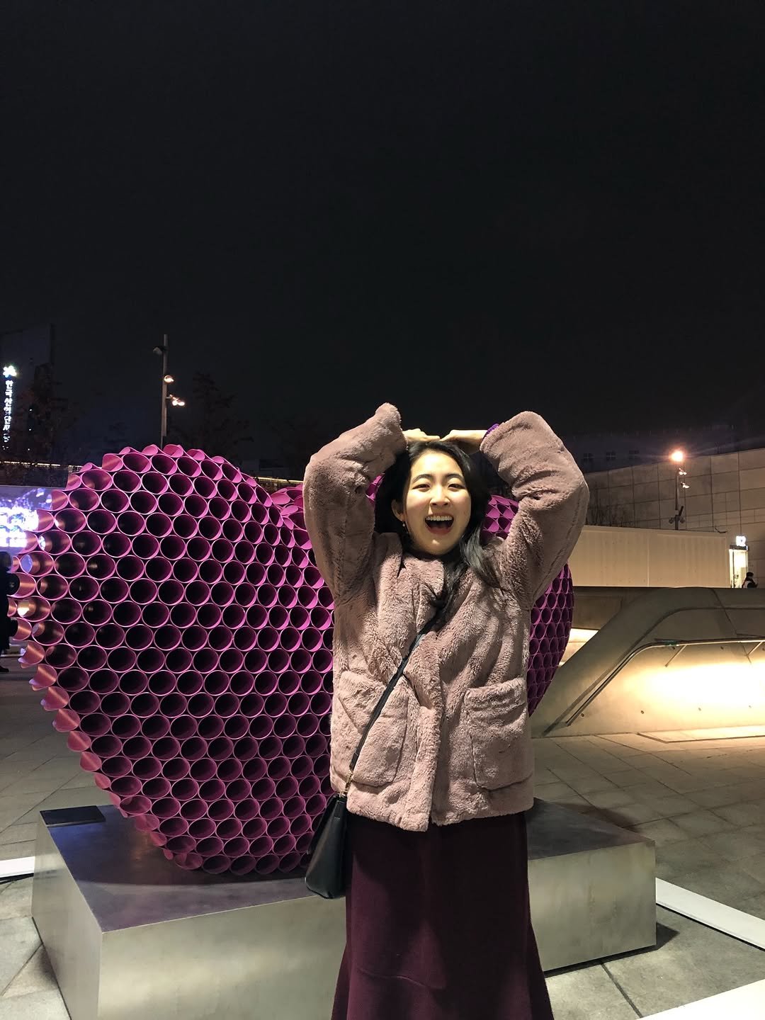 Photo by 최이솔 • isol choe on December 20, 2025. May be an image of heart, night and text.