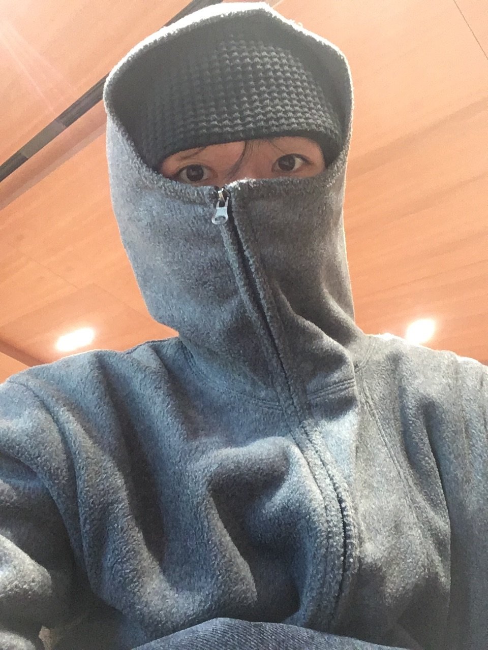 Photo by 정재훈 | CAON on December 12, 2025. May be a selfie of duffle coat, face mask, parka and text.