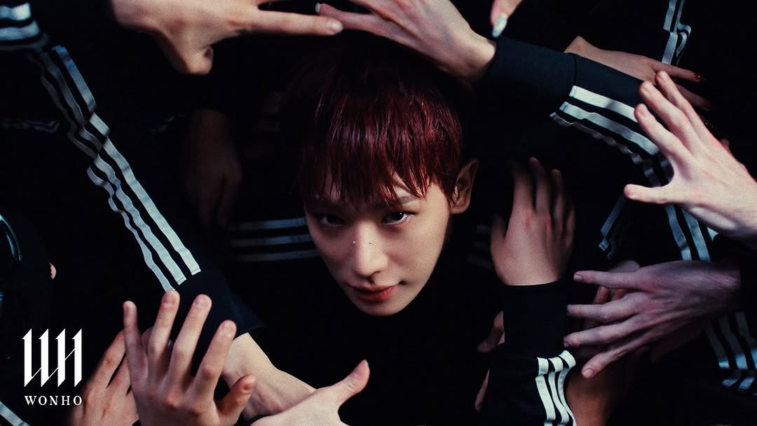 Photo shared by HIGHLINE ENTERTAINMENT on October 30, 2025 tagging @iwonhoyou, and @wonho_offcl. May be an image of one or more people, bangs and text that says 'Uи WONHO'.