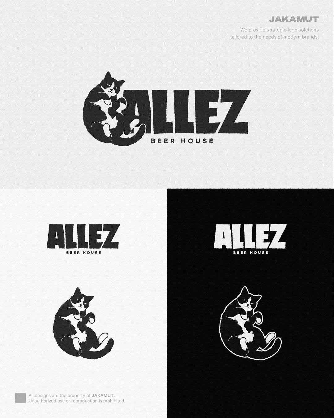 jakamut_origine 게시물 이미지: ✅ Logo Design. ALLEZ BEER HOUSE 🐈‍⬛

■ 심볼
•...