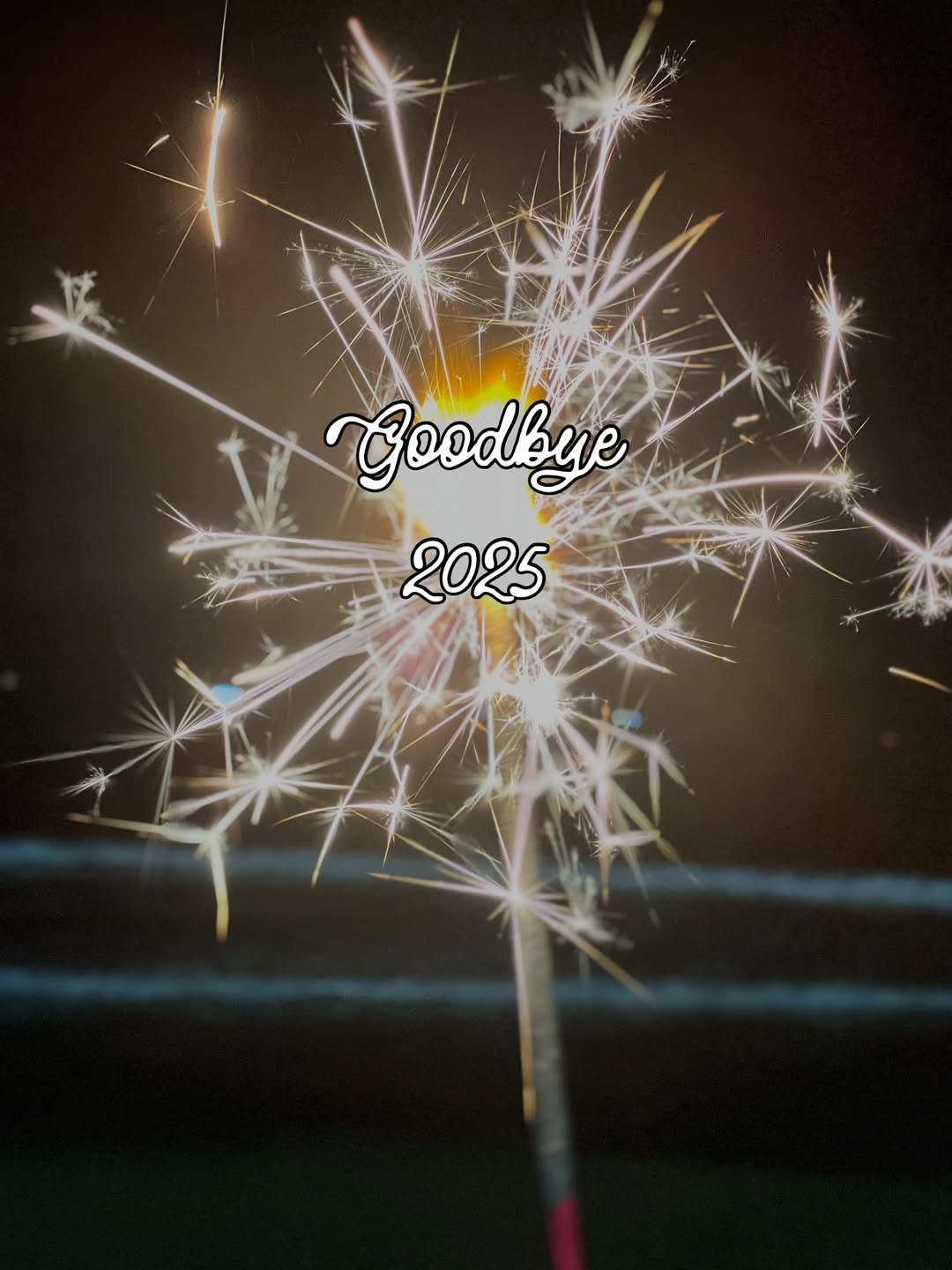 Photo by 잼니 on December 31, 2025. May be an image of fire, sparkler, fireworks and text that says 'Goodbye 2025'.