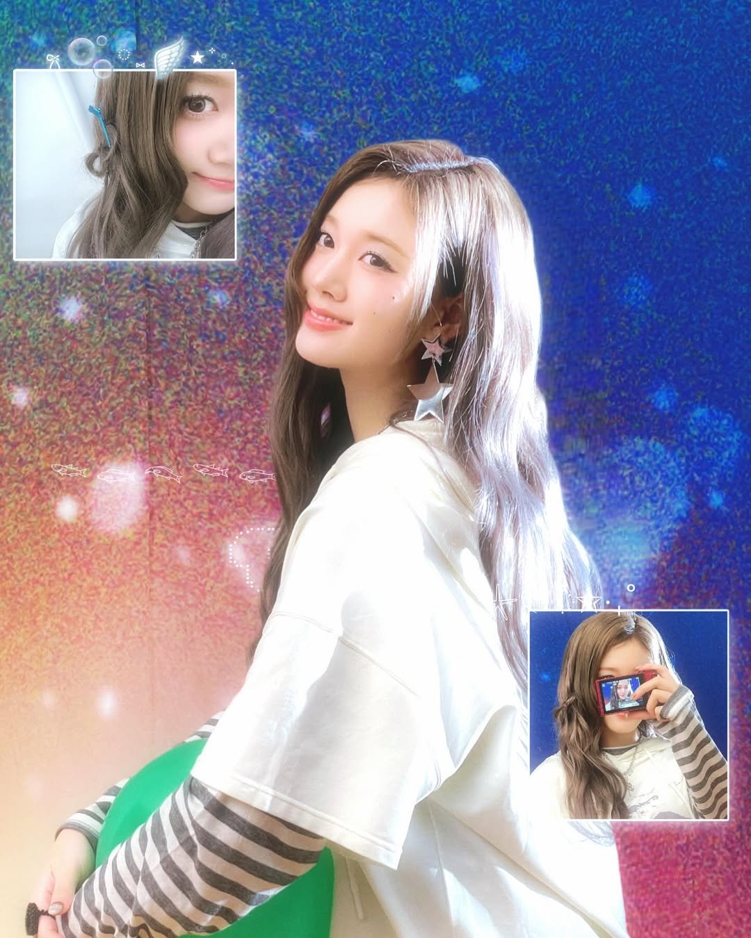 Photo by 재이 on June 25, 2025. May be an image of 2 people, hair and text.