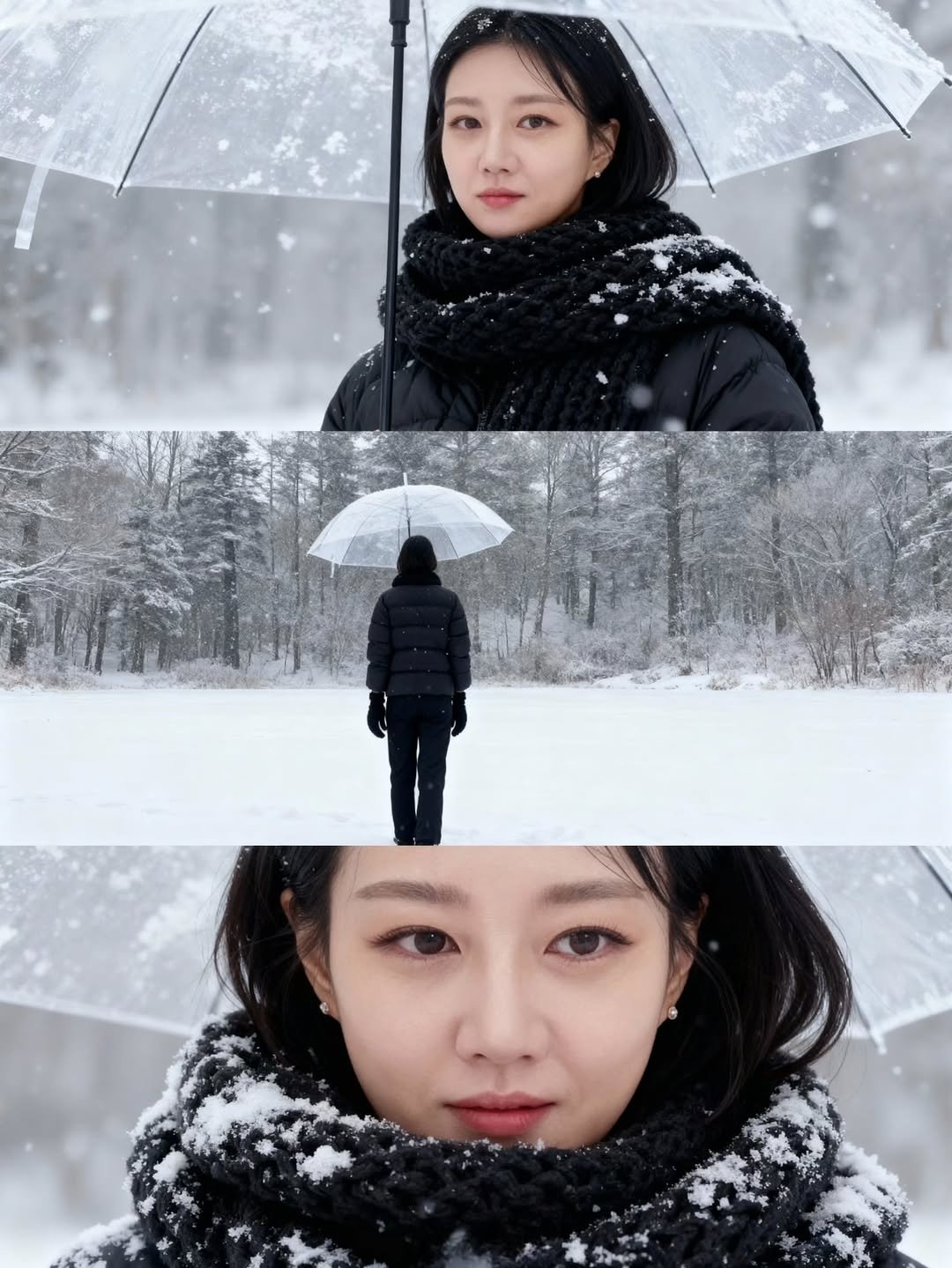 Photo by 장윤정 on December 01, 2025. May be an image of one or more people, parka and umbrella.