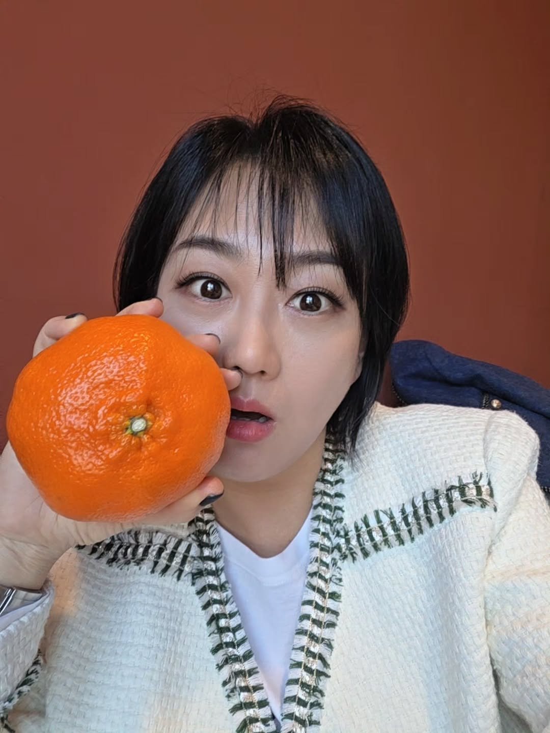 jangmasteryj 게시물 이미지: 이게 맞다고?? 호박만한데?? 천록담이가 준 레드향;;;;;배부르게 먹을게ㅋㅋ😂