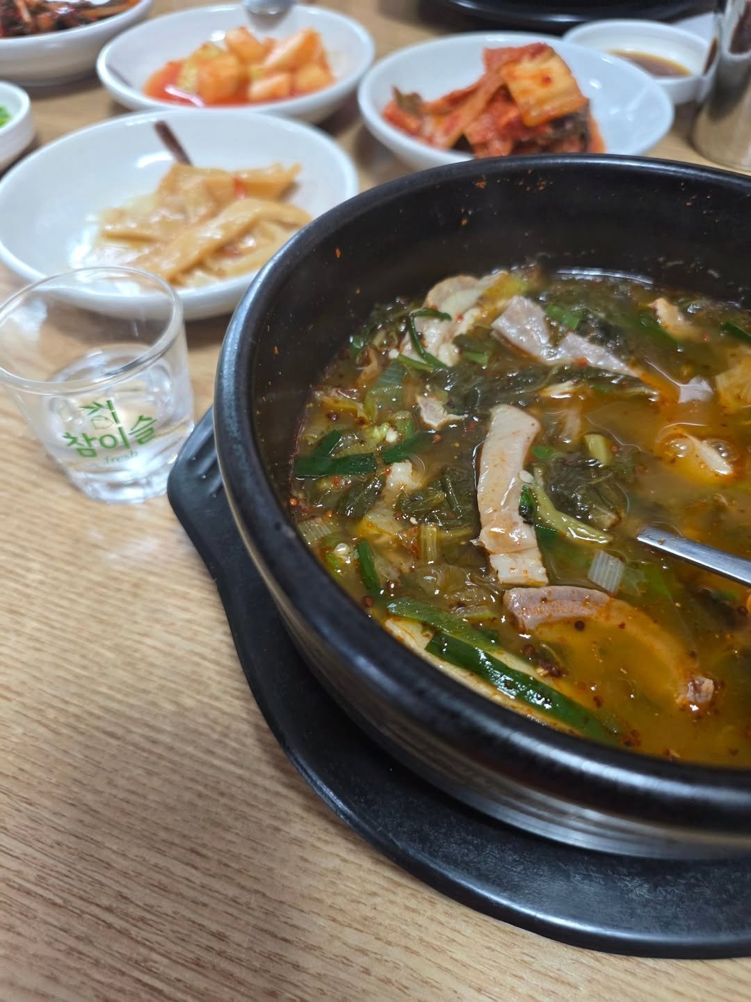 Photo by 장윤정 on April 19, 2026. May be an image of tofu, stew and text.